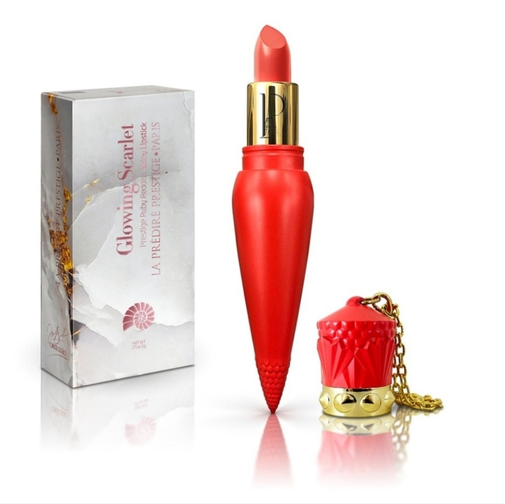 🎁🔥FINAL SALE Luxury La Predire Paris Glowing Scarlet Ruby Reddish Lipstick